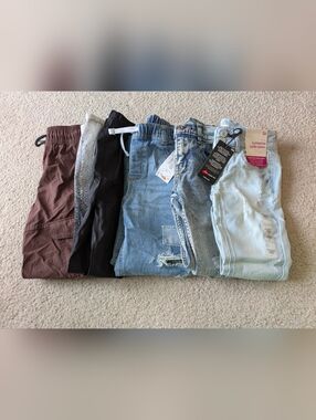 Lot Of 5 Pairs Of Boys Pants New And Like New